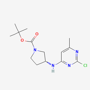 (R)-3-(2-Chloro-6-methyl-pyrimidin-4-ylamino)-pyrrolidine-1-carboxylic acid tert-butyl ester - 
