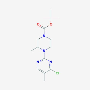 4-(4-Chloro-5-methyl-pyrimidin-2-yl)-3-methyl-piperazine-1-carboxylic acid tert-butyl ester - 