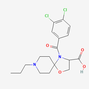 4-(3,4-Dichlorobenzoyl)-8-propyl-1-oxa-4,8-diazaspiro[4.5]decane-3-carboxylic acid - 