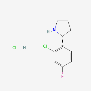(R)-2-(2-chloro-4-fluorophenyl)pyrrolidine hydrochloride - 
