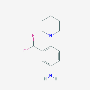 3-(Difluoromethyl)-4-(piperidin-1-yl)aniline - 