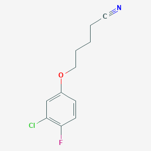 5-(3-Chloro-4-fluoro-phenoxy)pentanenitrile - 