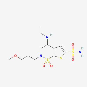 4-(Ethylamino)-2-(3-methoxypropyl)-1,1-dioxo-3,4-dihydrothieno[3,2-e]thiazine-6-sulfonamide - 