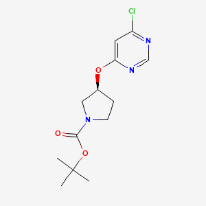 (S)-3-(6-Chloro-pyrimidin-4-yloxy)-pyrrolidine-1-carboxylic acid tert-butyl ester - 