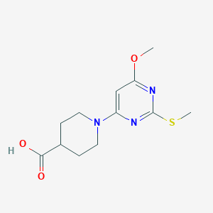 1-(6-Methoxy-2-methylsulfanyl-pyrimidin-4-yl)-piperidine-4-carboxylic acid - 