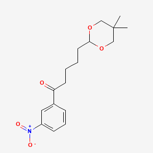 4-(5,5-DIMETHYL-1,3-DIOXAN-2-YL)-3'-NITROVALEROPHENONE - 