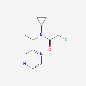 2-Chloro-N-cyclopropyl-N-(1-pyrazin-2-yl-ethyl)-acetamide - 
