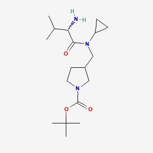 3-{[((S)-2-Amino-3-methyl-butyryl)-cyclopropyl-amino]-methyl}-pyrrolidine-1-carboxylic acid tert-butyl ester - 