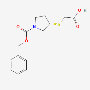 (S)-3-Carboxymethylsulfanyl-pyrrolidine-1-carboxylic acid benzyl ester - 