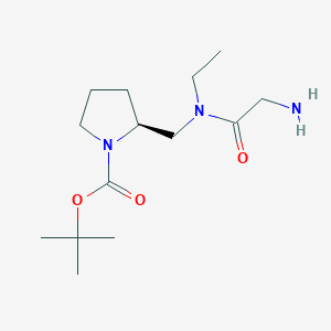 (S)-2-{[(2-Amino-acetyl)-ethyl-amino]-methyl}-pyrrolidine-1-carboxylic acid tert-butyl ester - 
