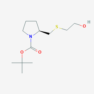 (S)-2-(2-Hydroxy-ethylsulfanylmethyl)-pyrrolidine-1-carboxylic acid tert-butyl ester - 
