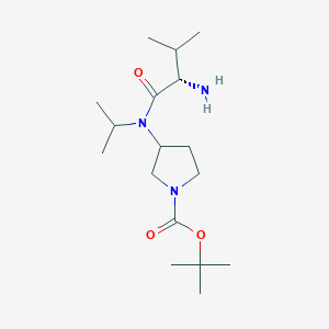 3-[((S)-2-Amino-3-methyl-butyryl)-isopropyl-amino]-pyrrolidine-1-carboxylic acid tert-butyl ester - 
