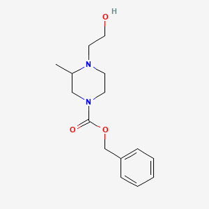 4-(2-Hydroxy-ethyl)-3-methyl-piperazine-1-carboxylic acid benzyl ester - 