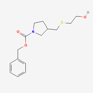 3-(2-Hydroxy-ethylsulfanylmethyl)-pyrrolidine-1-carboxylic acid benzyl ester - 