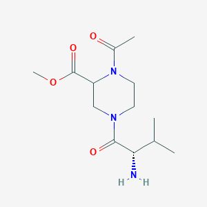 1-Acetyl-4-((S)-2-amino-3-methyl-butyryl)-piperazine-2-carboxylic acid methyl ester - 