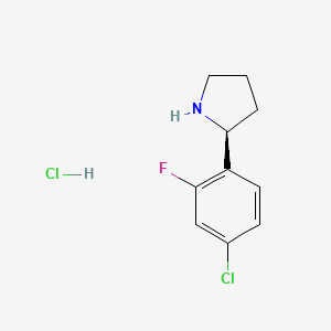 (S)-2-(4-Chloro-2-fluorophenyl)pyrrolidine hydrochloride - 