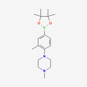 1-Methyl-4-(2-methyl-4-(4,4,5,5-tetramethyl-1,3,2-dioxaborolan-2-yl)phenyl)piperazine - 