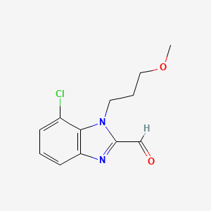 7-Chloro-1-(3-methoxypropyl)-1H-benzo[d]imidazole-2-carbaldehyde - 