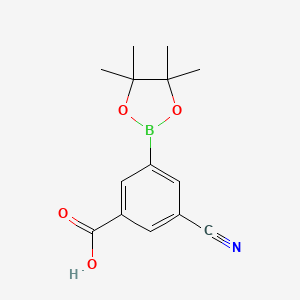 3-Cyano-5-(4,4,5,5-tetramethyl-1,3,2-dioxaborolan-2-yl)benzoic acid - 