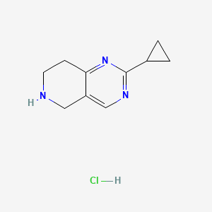2-Cyclopropyl-5,6,7,8-tetrahydropyrido[4,3-d]pyrimidine hydrochloride - 