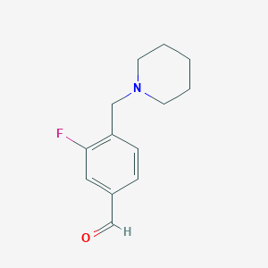 3-Fluoro-4-(piperidin-1-ylmethyl)benzaldehyde - 