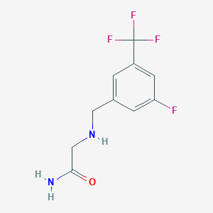 2-({[3-Fluoro-5-(trifluoromethyl)phenyl]methyl}amino)acetamide - 