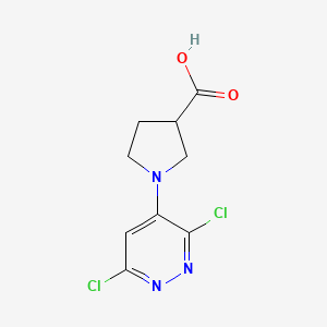 1-(3,6-Dichloropyridazin-4-yl)pyrrolidine-3-carboxylic acid - 