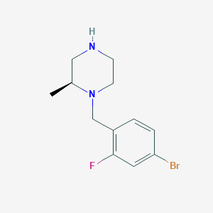 (2S)-1-[(4-Bromo-2-fluorophenyl)methyl]-2-methylpiperazine - 