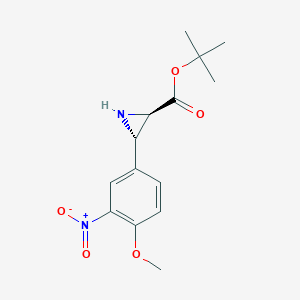 3-(4-Methoxy-3-nitrophenyl)-aziridine-2-carboxylic acid tert-butyl ester - 