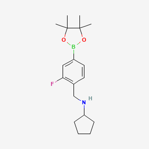 4-(N-Cyclopentylaminomethyl)-3-fluorophenylboronic acid, pinacol ester - 