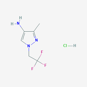 3-Methyl-1-(2,2,2-trifluoroethyl)-1H-pyrazol-4-amine hydrochloride - 