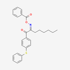 2-((Benzoyloxy)imino)-1-(4-(phenylthio)phenyl)octan-1-one - 