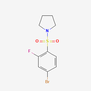 1-((4-Bromo-2-fluorophenyl)sulfonyl)pyrrolidine - 