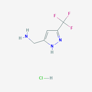 (3-(trifluoromethyl)-1H-pyrazol-5-yl)methanamine hydrochloride - 
