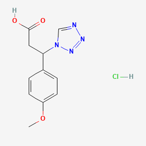 3-(4-Methoxyphenyl)-3-(1H-tetrazol-1-yl)propanoic acid hydrochloride - 