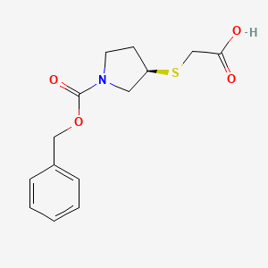 (R)-3-Carboxymethylsulfanyl-pyrrolidine-1-carboxylic acid benzyl ester - 