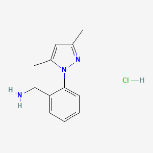1-[2-(3,5-Dimethyl-1H-pyrazol-1-yl)phenyl]methanamine hydrochloride - 