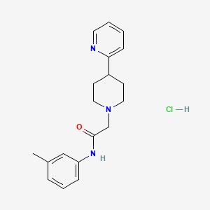 2-(4-(Pyridin-2-yl)piperidin-1-yl)-N-(m-tolyl)acetamide hydrochloride - 