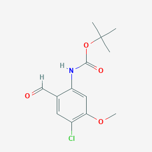 (4-Chloro-2-formyl-5-methoxy-phenyl)-carbamic acid tert-butyl ester - 