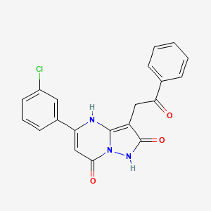 5-(3-Chlorophenyl)-3-(2-oxo-2-phenylethyl)pyrazolo[1,5-A]pyrimidine-2,7(1H,4H)-dione - 