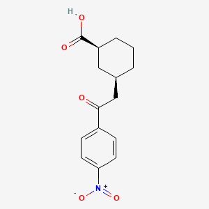 (1S,3R)-3-[2-(4-nitrophenyl)-2-oxoethyl]cyclohexane-1-carboxylic acid - 