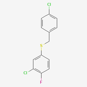 1-Chloro-4-[(3-chloro-4-fluorophenyl)sulfanylmethyl]benzene - 