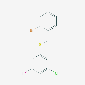 1-Bromo-2-[(3-chloro-5-fluorophenyl)sulfanylmethyl]benzene - 1443352-58-6