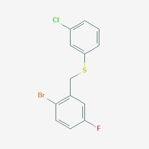 1-Bromo-4-fluoro-2-[(3-chlorophenyl)sulfanylmethyl]benzene - 