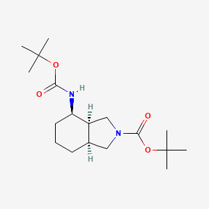 (3aR,4R,7aS)-tert-butyl 4-(tert-butoxycarbonylamino)hexahydro-1H-isoindole-2(3H)-carboxylate - 1799434-70-0