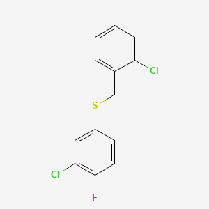 1-Chloro-2-[(3-chloro-4-fluorophenyl)sulfanylmethyl]benzene - 