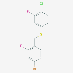 1-Bromo-3-fluoro-4-[(4-chloro-3-fluorophenyl)sulfanylmethyl]benzene - 