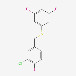 1-Chloro-2-fluoro-5-[(3,5-difluorophenyl)sulfanylmethyl]benzene - 