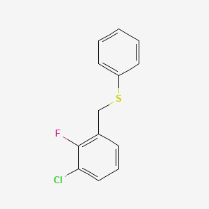 1-Chloro-2-fluoro-3-(phenylsulfanylmethyl)benzene - 