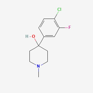 4-(4-Chloro-3-fluorophenyl)-4-hydroxy-1-methylpiperidine - 